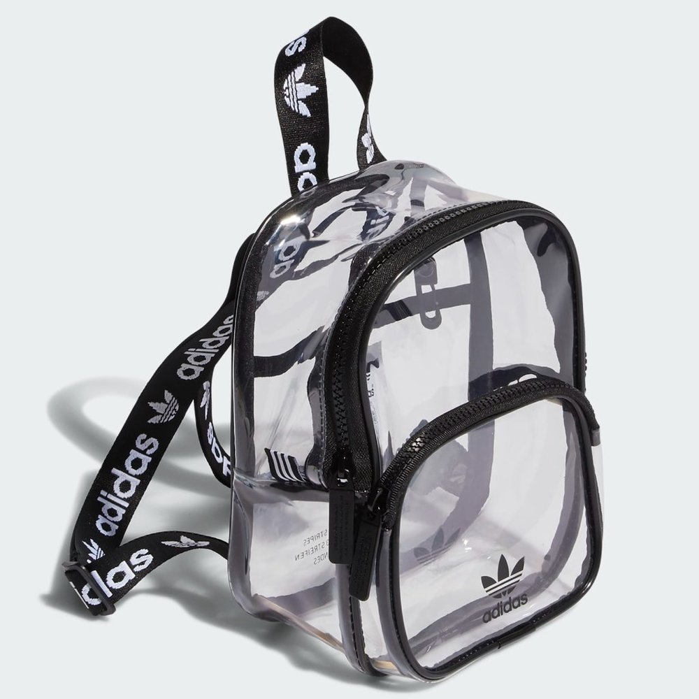 Adidas Transparent Mini Trefoil Backpack Black - Picture 3 of 16